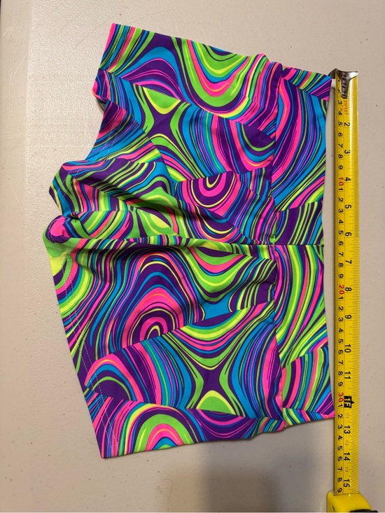 Pants - Neon Swirl coquetry Shorts - Multi Color
